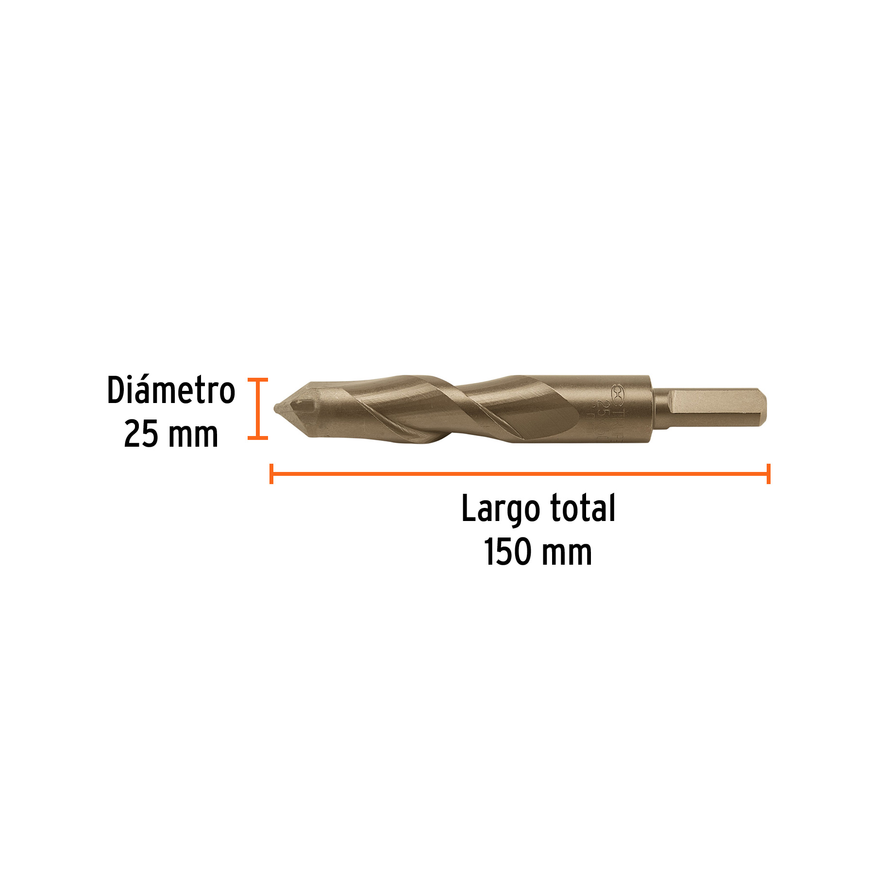 Broca para concreto 25 x 150 mm, TRUPER - Imagen 3