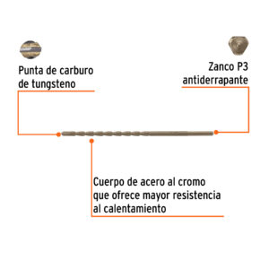 Alternative view of Broca para concreto 5 x 150 mm, TRUPER