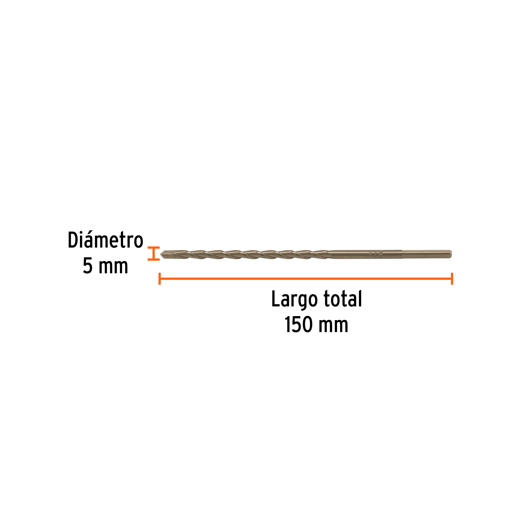 Broca para concreto 5 x 150 mm, TRUPER - Imagen 3
