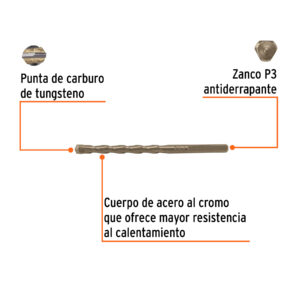 Alternative view of Broca para concreto 6 x 100 mm, TRUPER