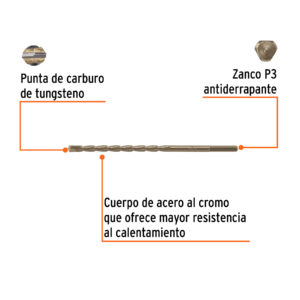 Alternative view of Broca para concreto 6 x 150 mm, TRUPER