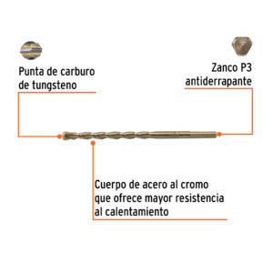 Alternative view of Broca para concreto 8 x 150 mm, TRUPER