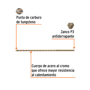 Alternative view of Broca para concreto 8 x 300 mm, TRUPER