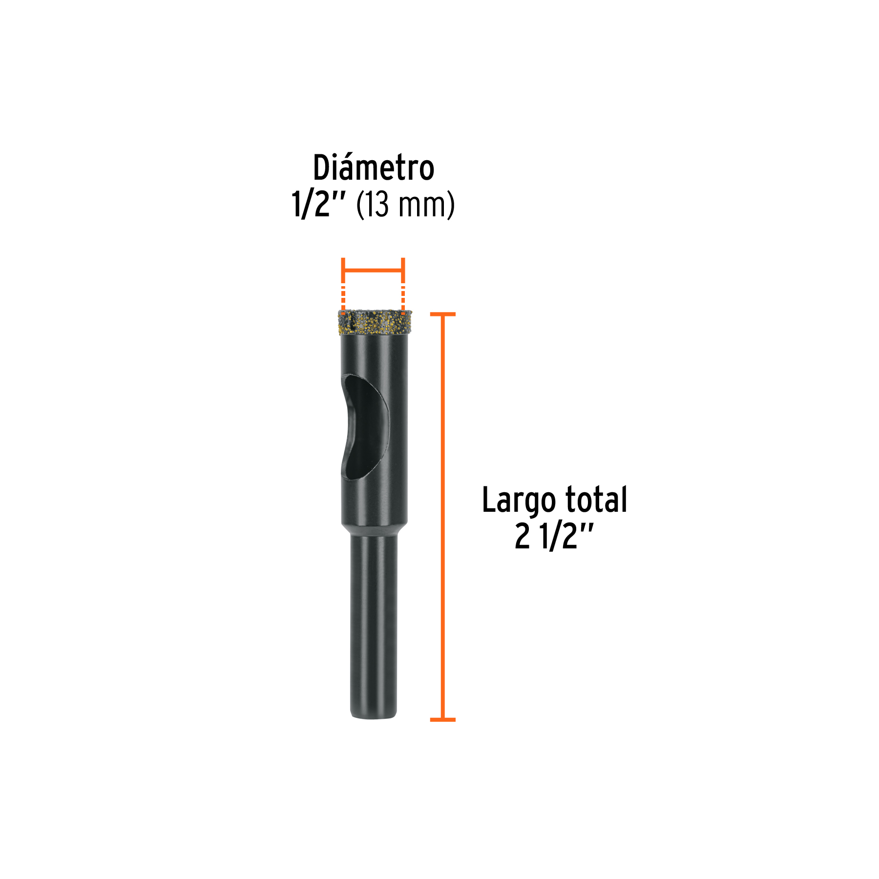 Broca diamantada 1/2' (13 mm), TRUPER - Imagen 3