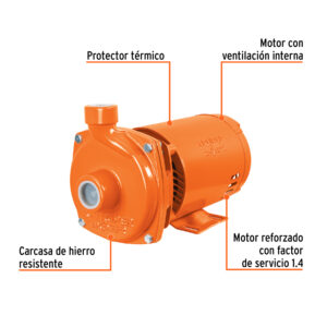 Alternative view of Bomba centrífuga para agua, 1 HP, TRUPER EXPERT