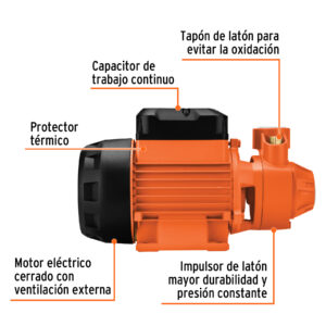 Alternative view of Bomba periférica 1HP, altura máx 70m, uso agrícola, EXPERT