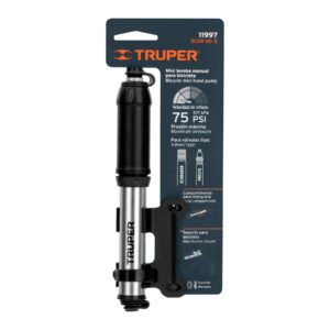 Mini bomba manual para bicicleta, abatible, 75 PSI, TRUPER - Imagen 6