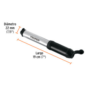 Mini bomba manual para bicicleta, abatible, 75 PSI, TRUPER - Imagen 5