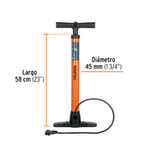 Bomba manual para inflar, 100 PSI, TRUPER - Imagen 3