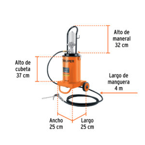 Bomba Inyectora Neumática de grasa, 12 Kg, TRUPER - Imagen 3