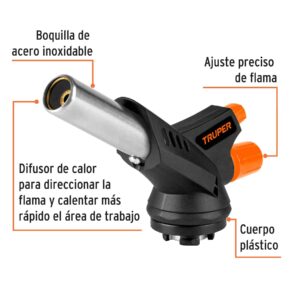 Alternative view of Soplete plástico,encendido electrónico, 1/4 de vuelta,TRUPER