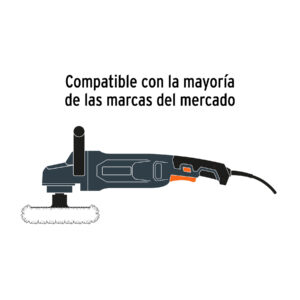Alternative view of Borla 100% lana de 5', fijación hook and loop, TRUPER