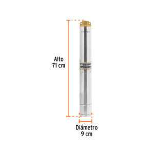 Bomba sumergible tipo bala 4', 1HP,uso agrícola, 220V,TRUPER - Imagen 3