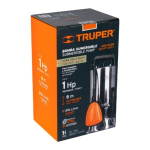 Bomba sumergible acero inoxidable, agua sucia, 1 HP, TRUPER - Imagen 4