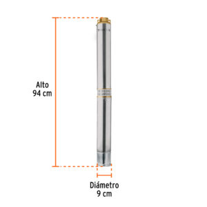 Bomba sumergible tipo bala 4', 2HP, uso agrícola, TRUPER - Imagen 3