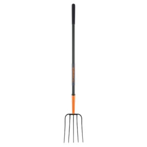Bieldo para paja, 5 dientes, mango largo de acero 48' TRUPER