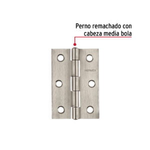 Alternative view of Bisagra rectangular 3' acero inoxidable, HERMEX