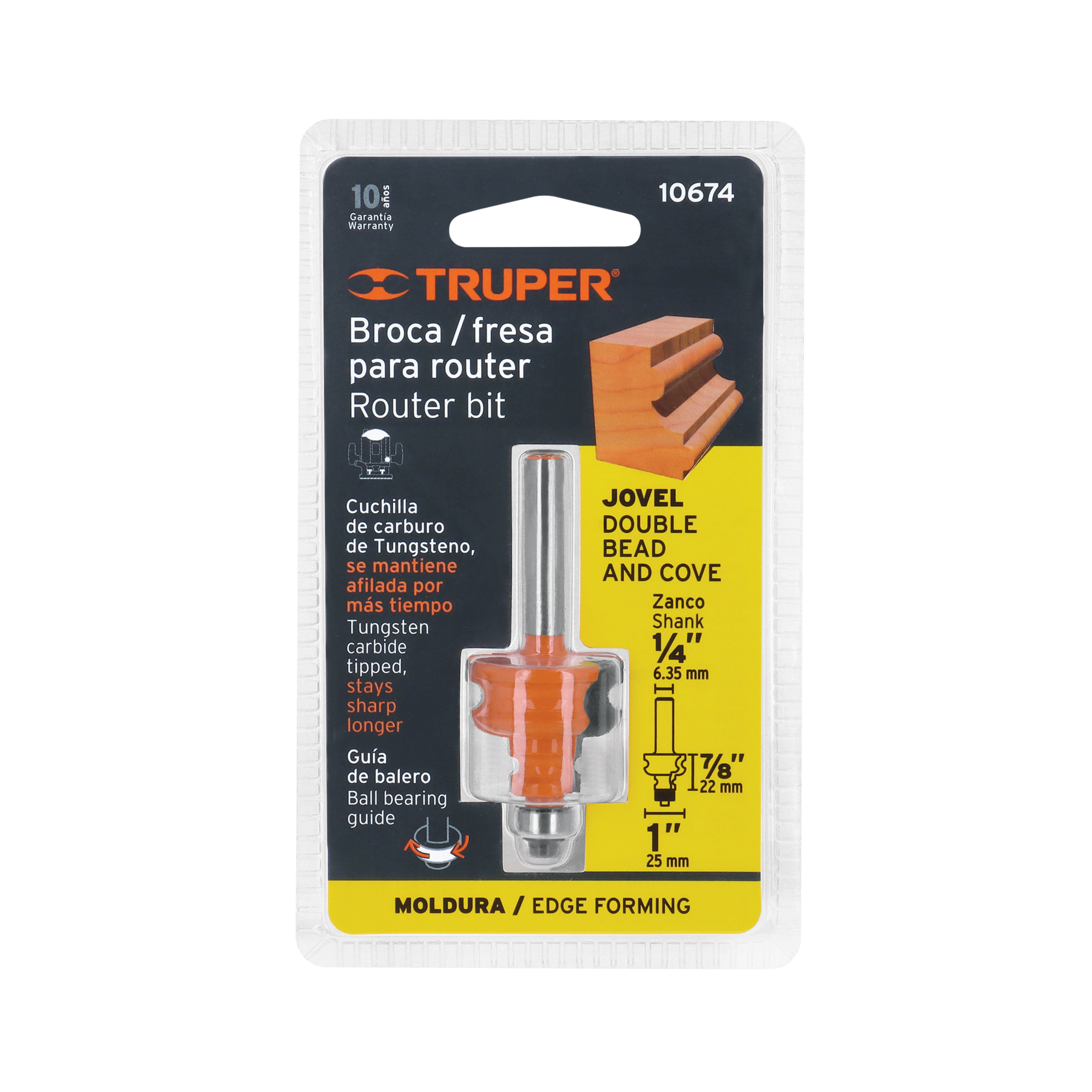 Broca router, jovel, 1', con balero, TRUPER - Imagen 4