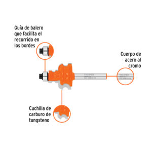Alternative view of Broca router, jovel, 1', con balero, TRUPER