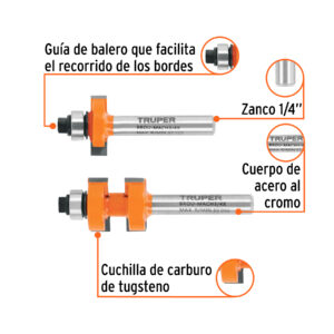 Alternative view of Juego de machimbrador, 3/4', con balero, TRUPER