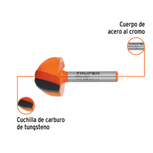 Alternative view of Broca para router, media caña, 1', TRUPER