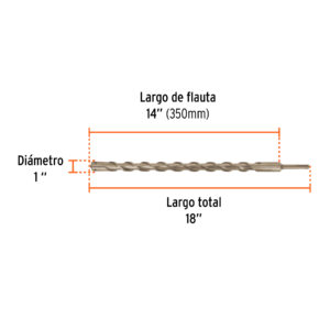 Broca SDS Plus 1 x 18', TRUPER - Imagen 3