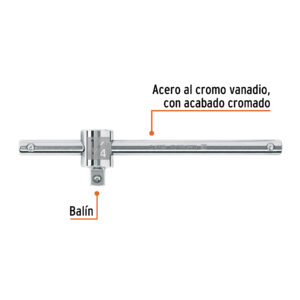 Alternative view of Barra corrediza para dados cuadro 1/4', TRUPER