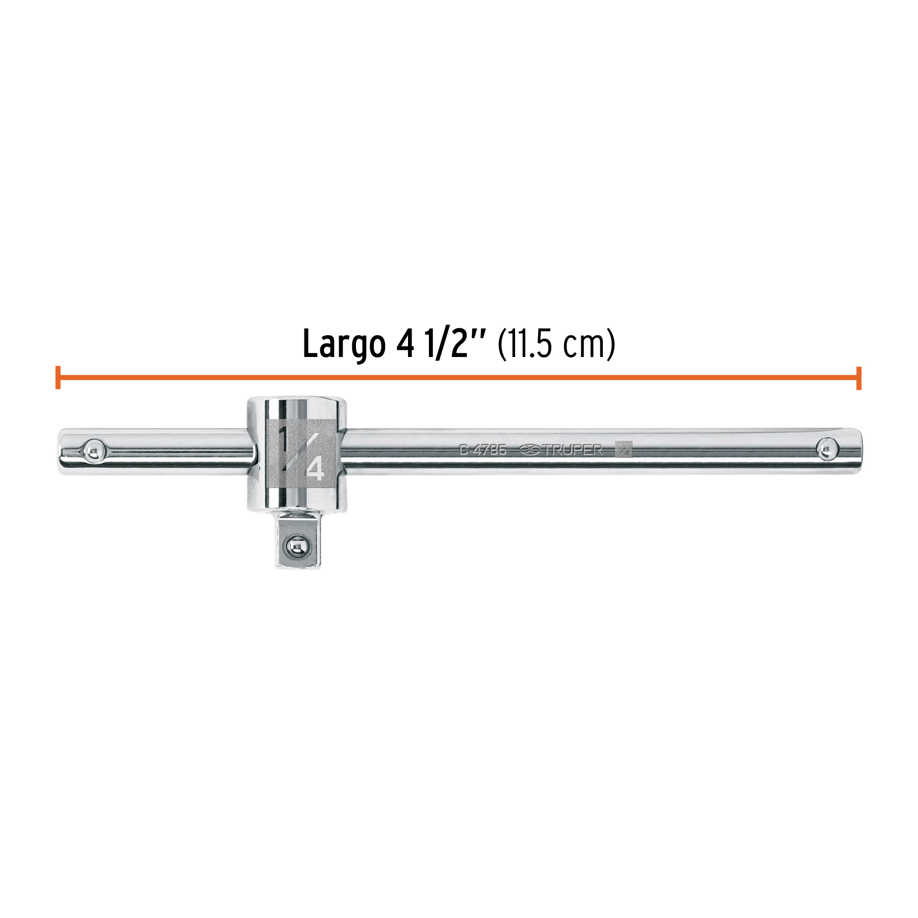 Barra corrediza para dados cuadro 1/4', TRUPER - Imagen 3
