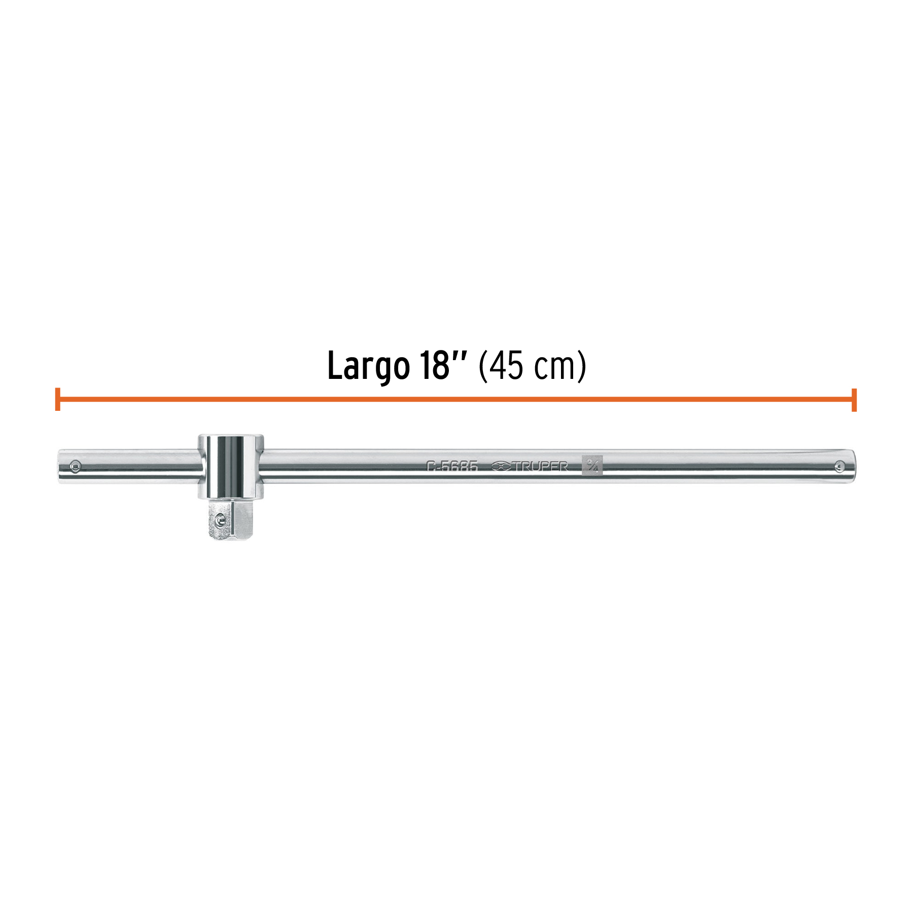 Barra corrediza para dados cuadro 3/4', TRUPER - Imagen 3