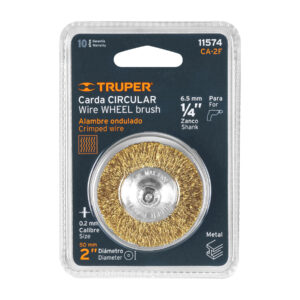 Carda circular 2' alambre fino para taladro, TRUPER - Imagen 4