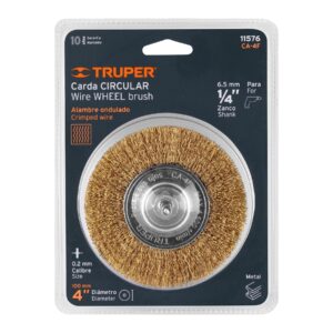 Carda circular 4' alambre fino para taladro, TRUPER - Imagen 4
