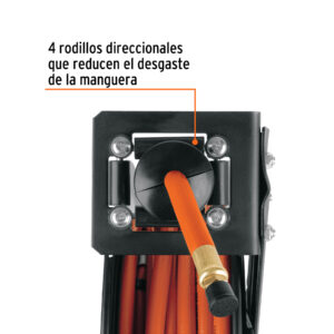 Manguera para compresor,de hule,15m x 3/8',carrete retráctil - Imagen 3