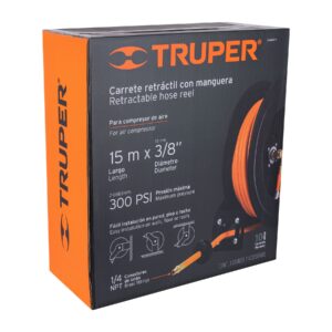 Manguera para compresor,de hule,15m x 3/8',carrete retráctil - Imagen 4