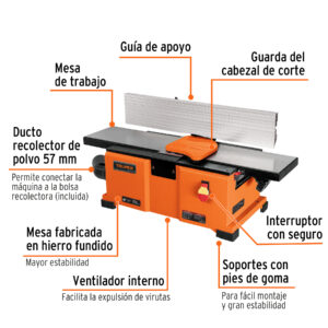 Alternative view of Canteadora de banco 6', 2 HP (1500 W), TRUPER