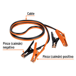 Alternative view of Cables pasa corriente 3 m, 225 A, 8 AWG, con funda, TRUPER