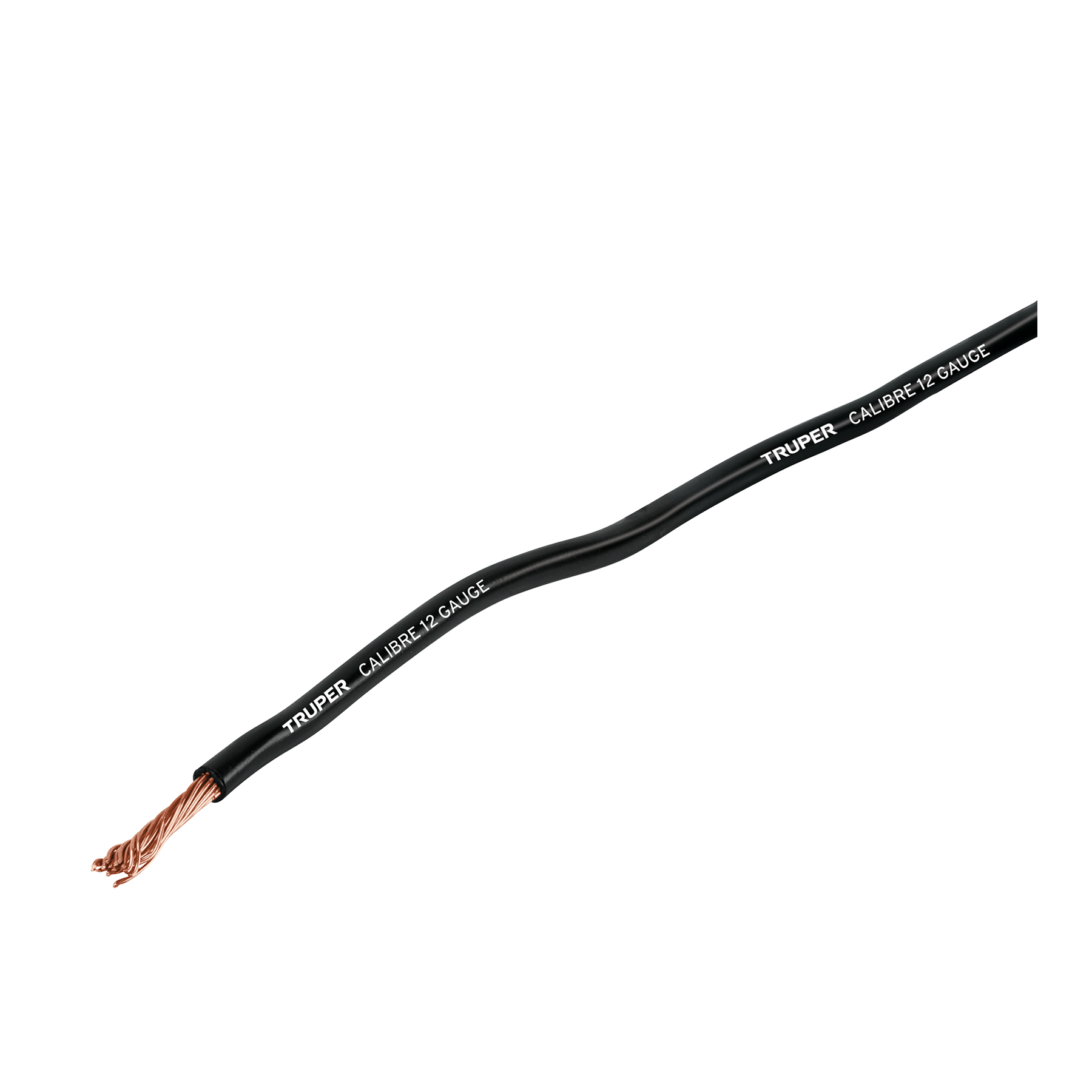 Carrete con 3.5 m de cable primario negro calibre 12, TRUPER
