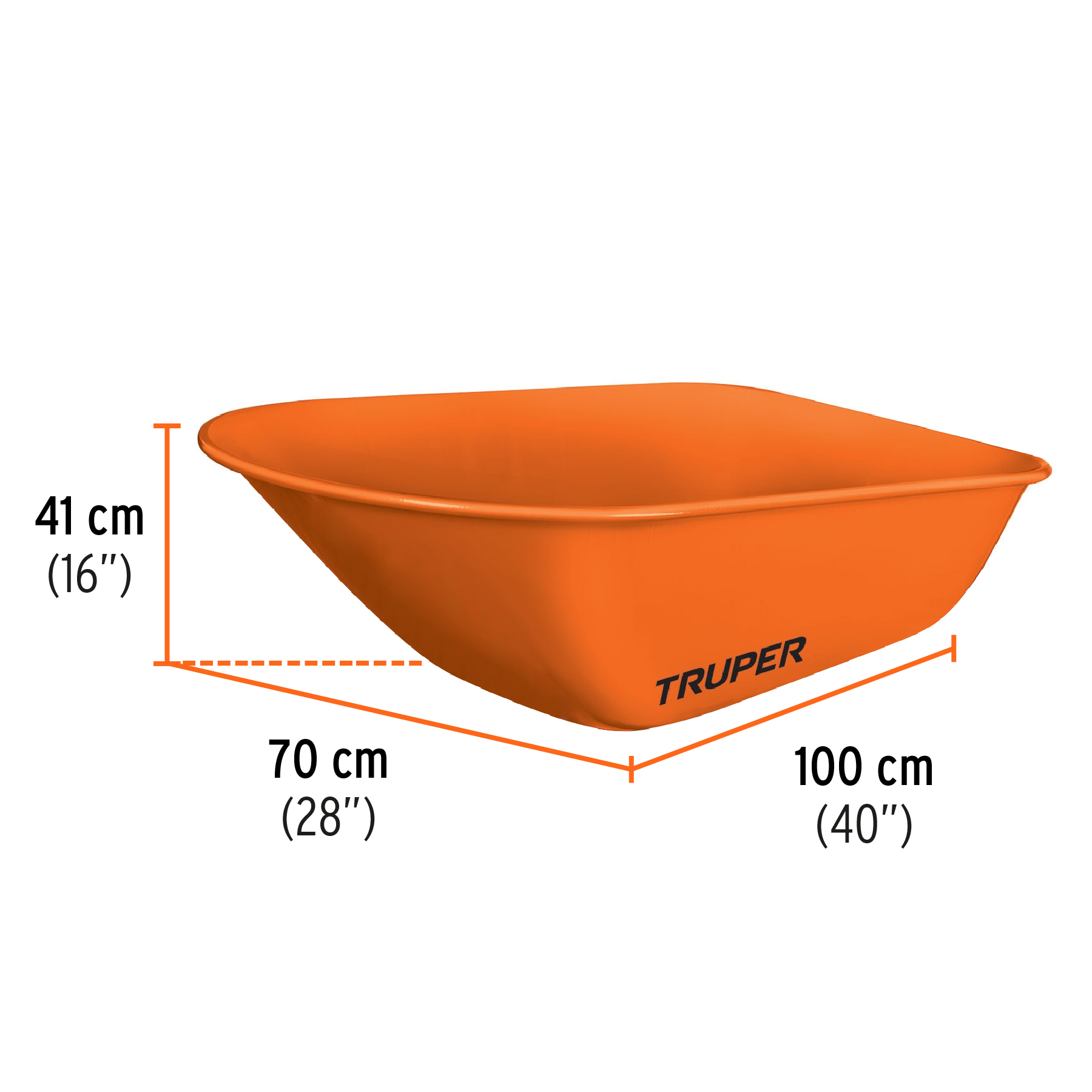 Carretilla 8 ft3 Neumática, bastidor tubular, TRUPER - Imagen 2