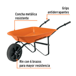 Alternative view of Carretilla para niños, concha metálica 54 x 40 cm, TRUPER