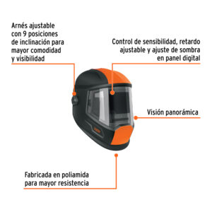 Alternative view of Careta electrónica para soldar, 9-13, panel digital, EXPERT
