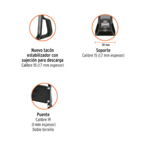 Carretilla 6 ft3 Neumática, bastidor tubular, TRUPER - Imagen 5