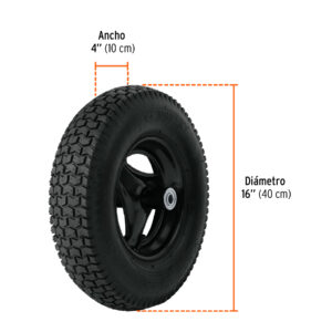Carretilla 6ft3 EXPERT plástica, neumática, bastidor tubular - Imagen 4
