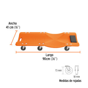 Cama de plástico 36' para mecánico, TRUPER - Imagen 3