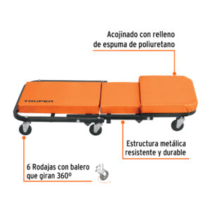 Alternative view of Cama / banco de 36' para mecánico, TRUPER