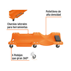 Alternative view of Cama de plástico 40' para mecánico, TRUPER