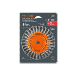 Carda circular 6' alambre trenzado, eje 5/8'-11, TRUPER - Imagen 4
