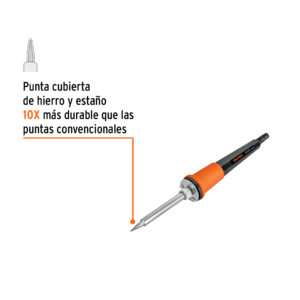 Alternative view of Cautín 25 W profesional tipo lápiz para electrónica, TRUPER