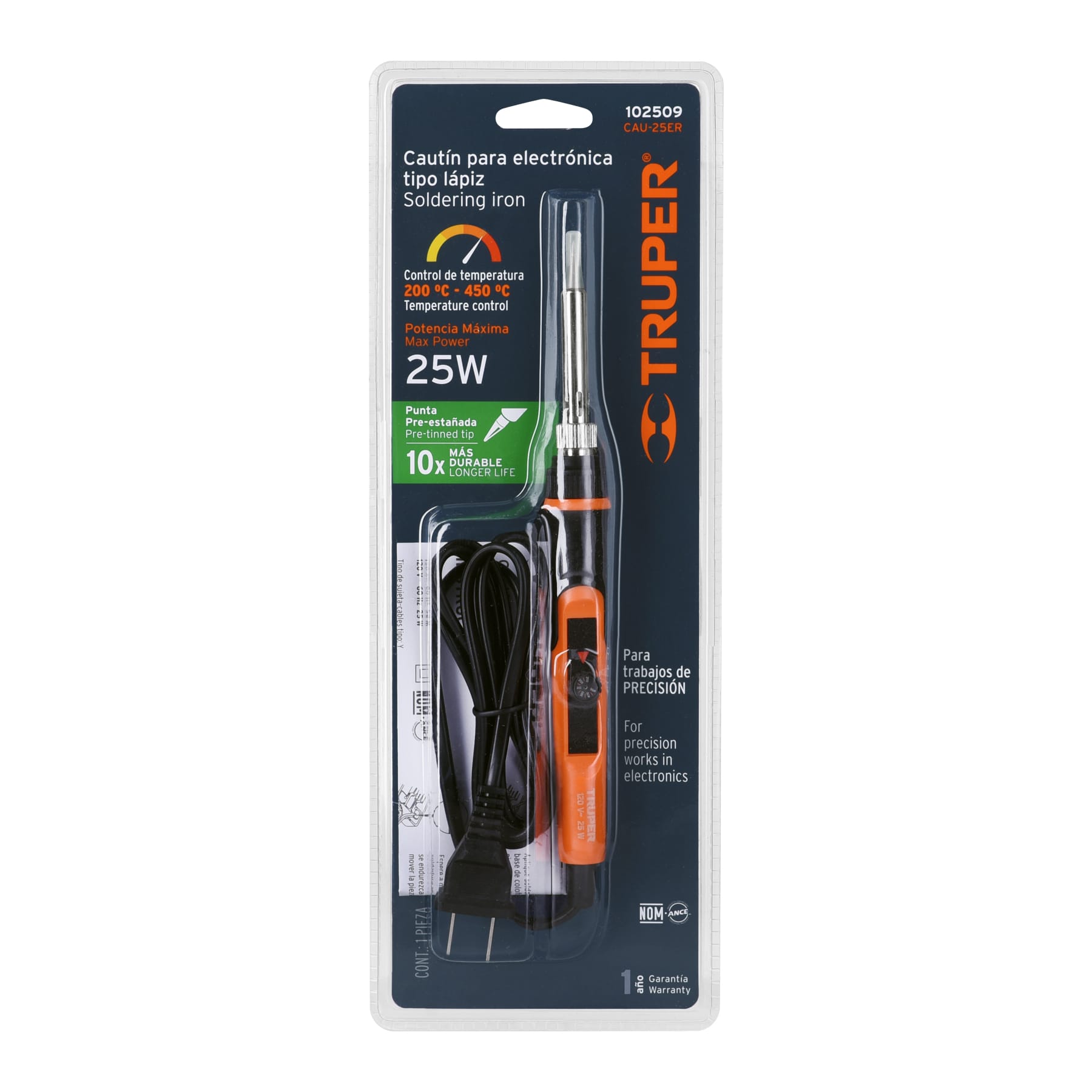 Cautín profesional electrónica de 25W, temperatura regulable - Imagen 4