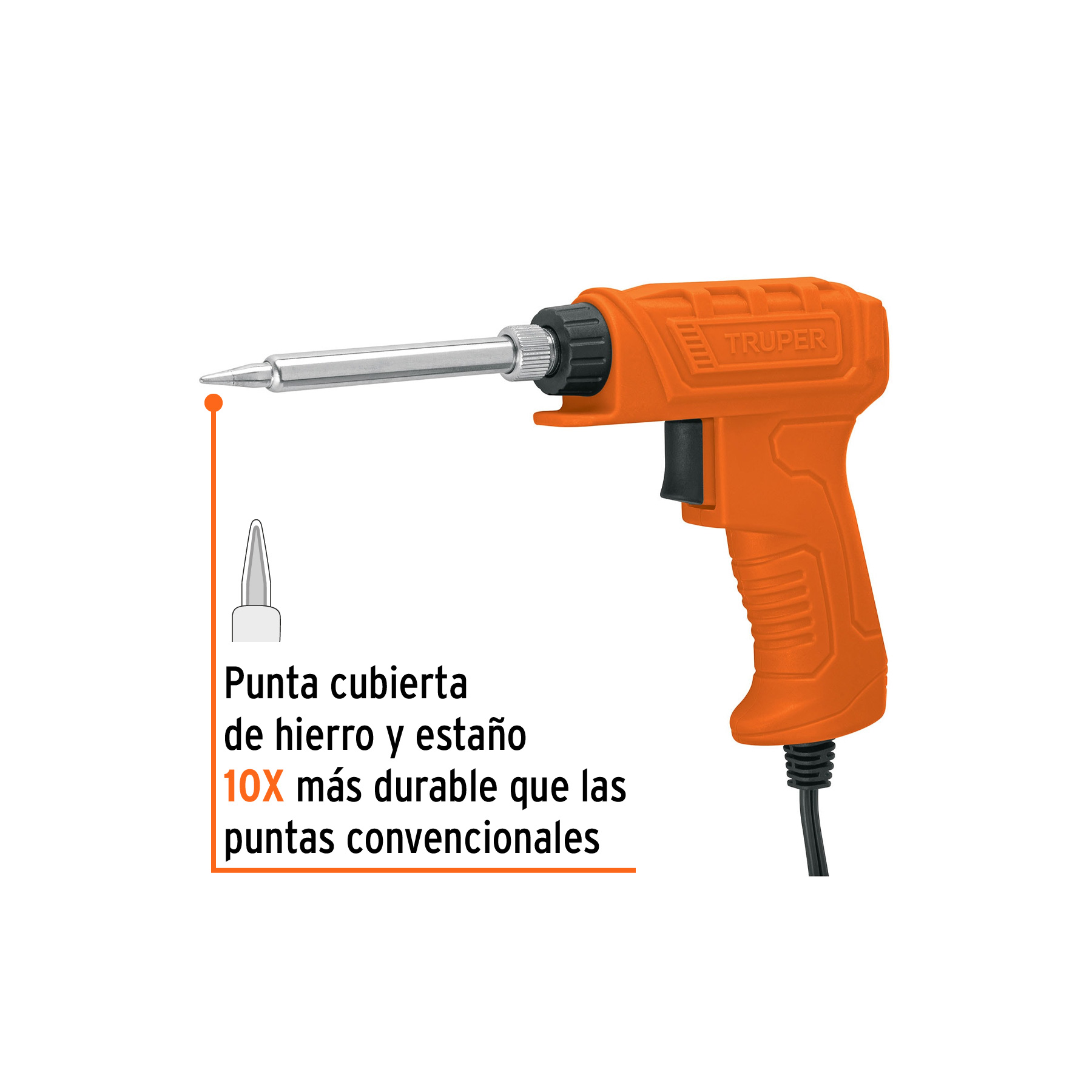 Cautín 40 W profesional tipo pistola para electrónica - Imagen 2
