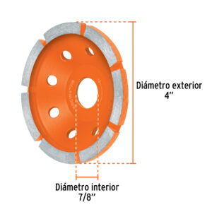 Alternative view of Copa de diamante 1 hilera 4' x 7/8', TRUPER