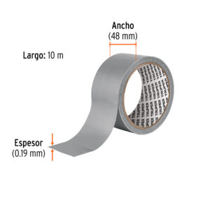 Cinta para ducto 10m x 48mm, espesor 0.19mm, TRUPER - Imagen 3